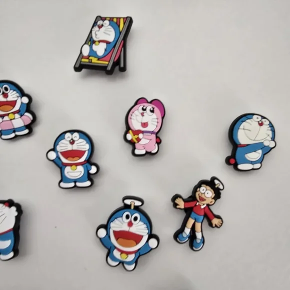 NEW Doraemon Cartoon Cat Jibbitz Bundle 16 Shoe Charms for Crocs - Picture 3 of 7